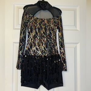 Girls size 9/10 black sequin costume